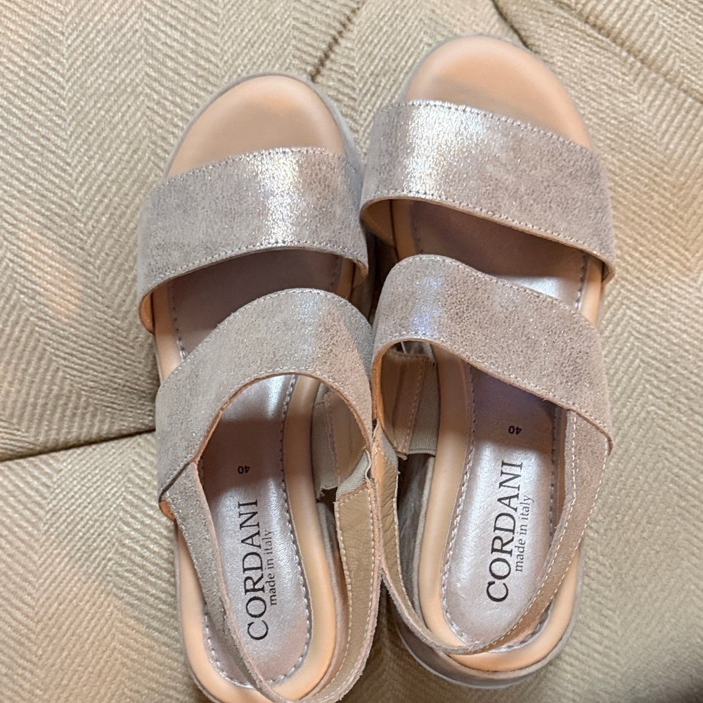 Cordani Women's Metallic Beige Sandals